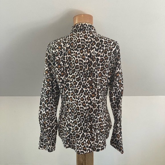 J. Crew Perfect Fit Leopard Print Button Up Shirt - Picture 9 of 15